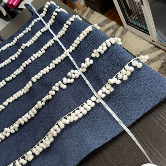 J.crew collection sleeveless dress blue white tassel size 6 - Picture 7 of 11